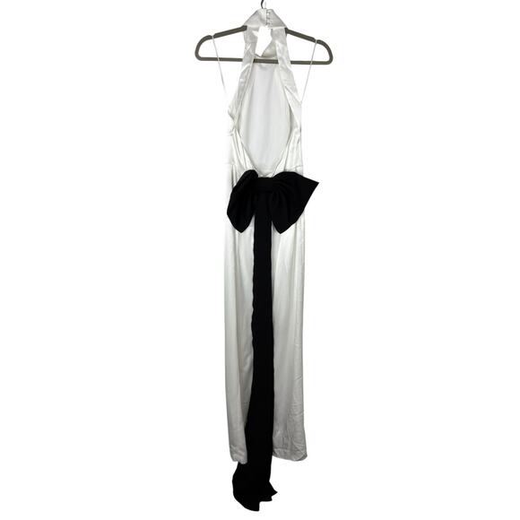 Sans Faff Bristol Bow Evening Dress Gown Halter Formal Bridal Wedding Classy XS - Picture 6 of 12